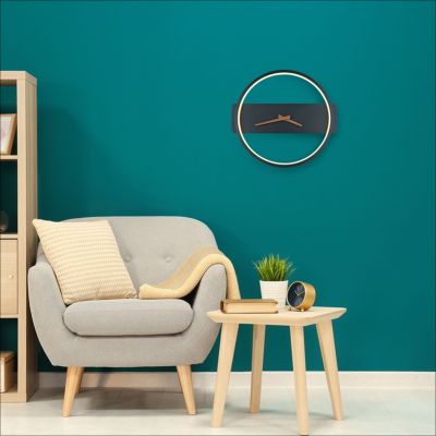 Design fém fali lámpa órával, Sybe, 12 W, 3000 K LED