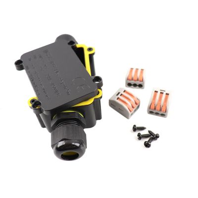 Vízálló, 2-utas kábelcsatlakozó, Wago csatlakozóval belül, IP68