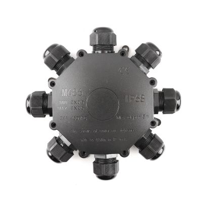 Vízálló, kerek, 8 pólusú kábelcsatlakozó, Wago dugóval belül, IP68