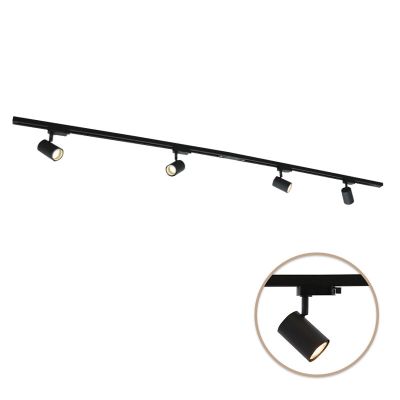 Fém 1 fázisú sínes lámpa rendszer fekete, Elena