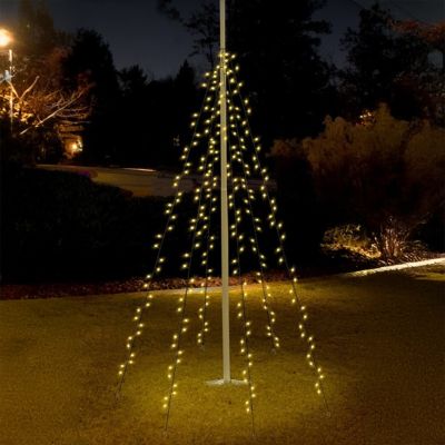 Kültéri zászlórúdvilágítás, 120 LED, 6 db 2 m-es szál
