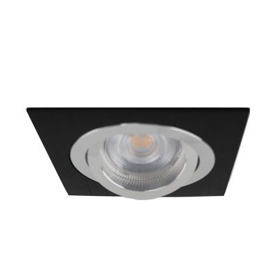 Fekete alumínium beépíthető spotlámpa, Heido