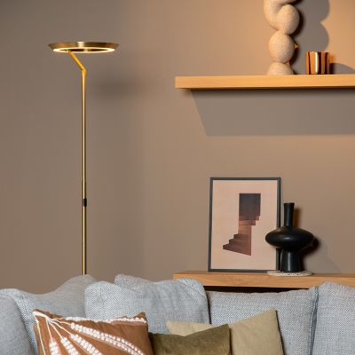Sárgaréz fém állólámpa, Celeste, 21 W, 2700 K LED, kosketushimmentimellä