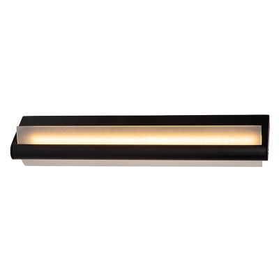 Fekete fém fürdőszoba fali lámpa, Wanda, 15 W, 3000 K LED, IP44