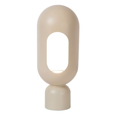 Taupe acél asztali lámpa, Barris, kapcsolóval