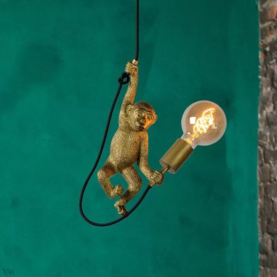 Fekete műanyag függőlámpa, Extravaganza Chimp