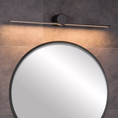 Fekete alumínium fali lámpa, Mizar, 6 W, 2700 K LED, IP44