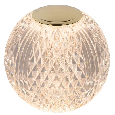 Átlátszó akril asztali lámpa, Cintra, 2 W, 2700 K LED, 3 fokozatban szabályozható