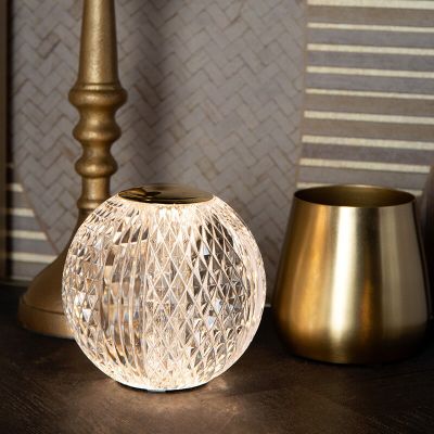 Átlátszó akril asztali lámpa, Cintra, 1,5 W, 3000 K LED, 3 fokozatban szabályozható