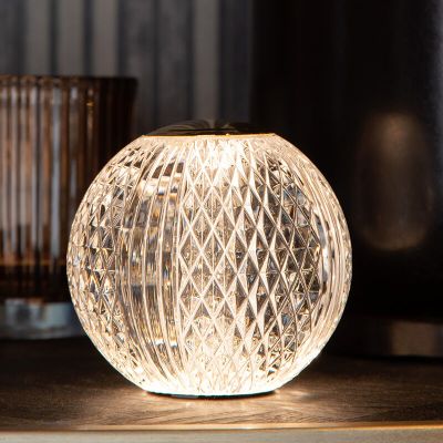 Átlátszó akril asztali lámpa, Cintra, 2 W, 3000 K LED, 3 fokozatban szabályozható