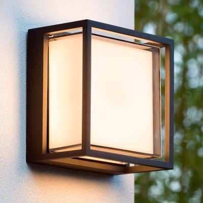 Fekete alumínium kültéri lámpa, Singa, 9,6 W, 2700 K LED, IP54