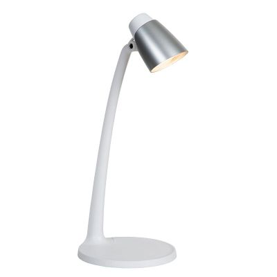 Fehér műanyag íróasztal lámpa, Ludo, 4,5 W, 3000 K LED, kapcsolóval