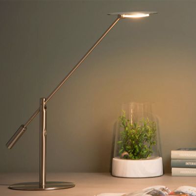 Króm fém íróasztal lámpa, Anselmo, 9 W, 3000 K LED, kosketushimmentimellä
