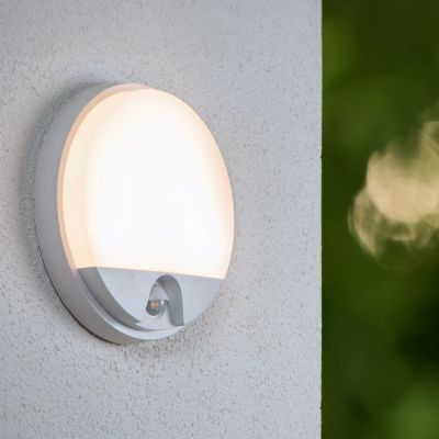 Fehér műanyag fürdőszoba fali lámpa, Hups Ir, 10 W, 3000 K LED, IP54
