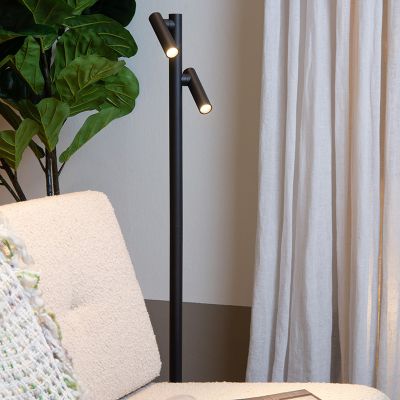 Fekete alumínium újratölthető állólámpa, Antrim, 2,2 W, 2700 K LED, IP54, kosketushimmentimellä