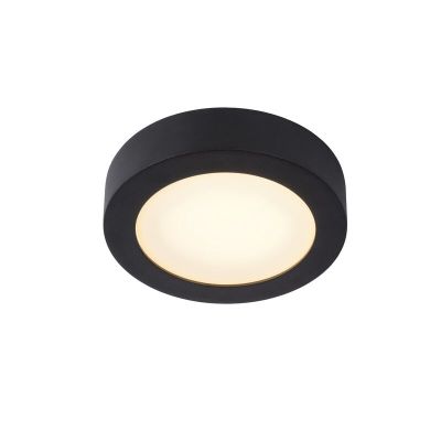 Fekete alumínium plafon lámpa, Brice, 11 W, 3000 K LED, IP44
