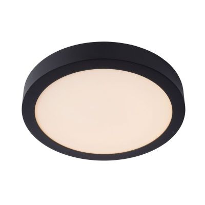 Fekete alumínium plafon lámpa, Brice, 30 W, 3000 K LED, IP44