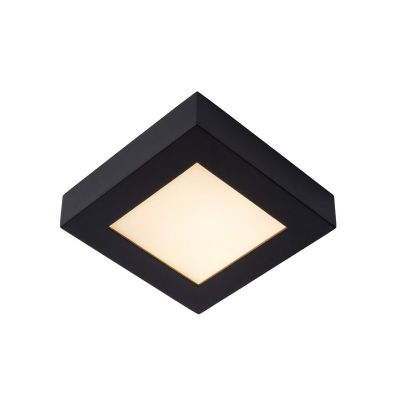 Fekete alumínium plafon lámpa, Brice, 15 W, 3000 K LED, IP44