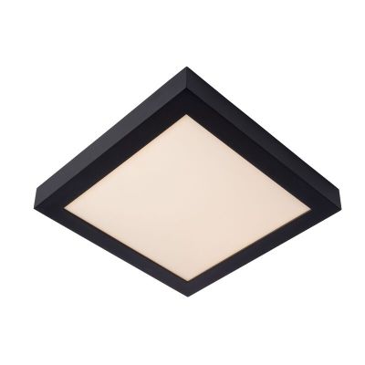 Fekete alumínium plafon lámpa, Brice, 30 W, 3000 K LED, IP44