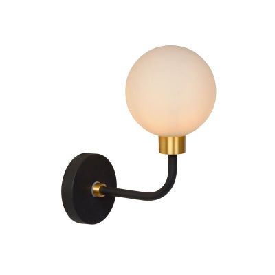 Fekete üveg fali spot lámpa, Berend, IP44