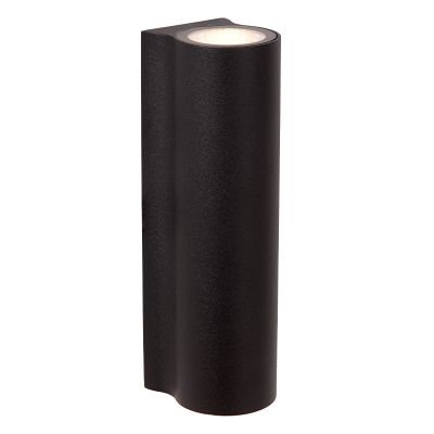 Fekete alumínium fel le fali lámpa, Akra, 6 W, 3000 K LED, IP54