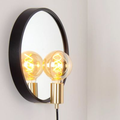 Fekete üveg tükör világítás, Reflex, kapcsolóval