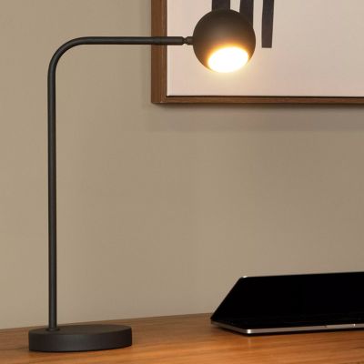 Fekete fém újratölthető asztali lámpa, Comet, 3 W, 2700 K LED, kosketushimmentimellä