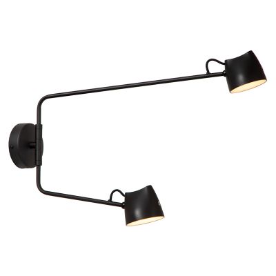 Fekete fém újratölthető fali lámpa, Milne, 6 W, 2700 K LED, kosketushimmentimellä