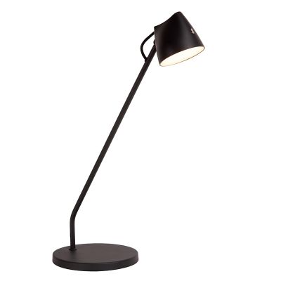 Fekete fém asztali lámpa, Milne, 6 W, 2700 K LED, kosketushimmentimellä