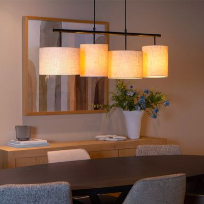 Bézs szövet függőlámpa, Maya