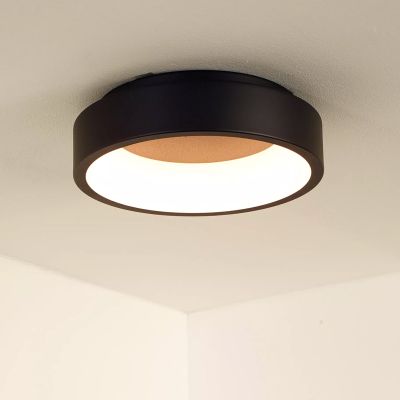 Fekete alumínium plafon lámpa, Talowe, 20 W, 3000 K LED