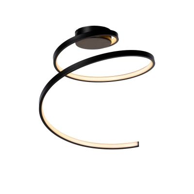 Fekete műanyag plafon lámpa, Maxence, 24 W, 3000 K LED