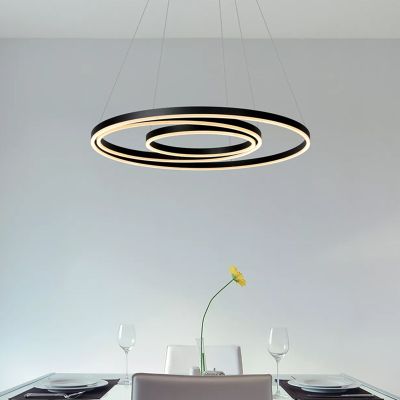 Fekete alumínium függőlámpa, Triniti, 32 W, 3000 K LED