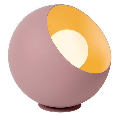 Rózsaszín fém asztali lámpa, Doredos, kapcsolóval