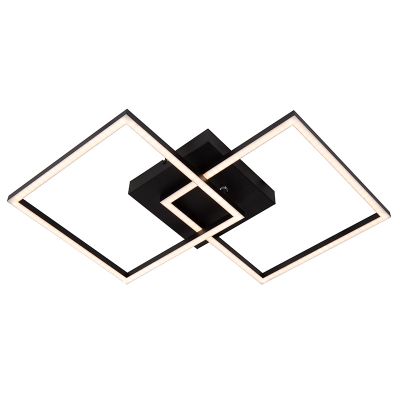 Fekete alumínium plafon lámpa, Arianne, 23 W, white switch LED