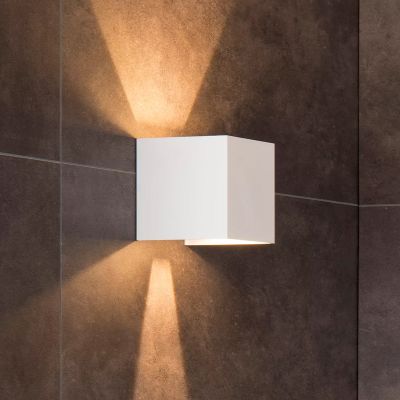 Fehér fém fel le fali lámpa, Axi, 6 W, 2700 K LED, IP54