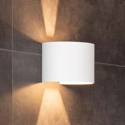Fehér fém fel le fali lámpa, Axi, 6 W, 2700 K LED, IP54