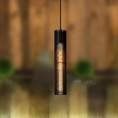 Fekete fém függőlámpa, Lionel