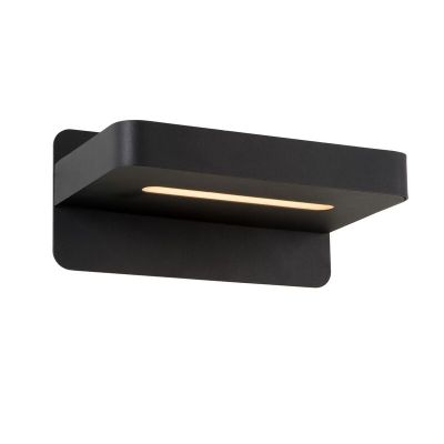 Fekete fém fali lámpa, Atkin, 5 W, 2700 K LED, kapcsolóval