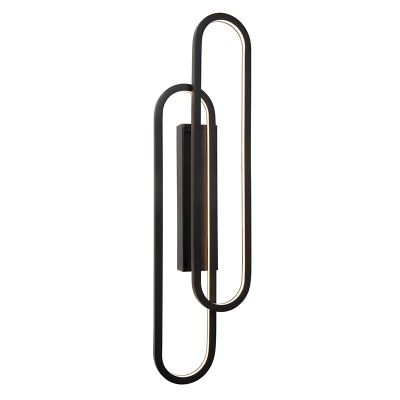 Fekete alumínium fali lámpa, Thelma, 33 W, dim to warm LED