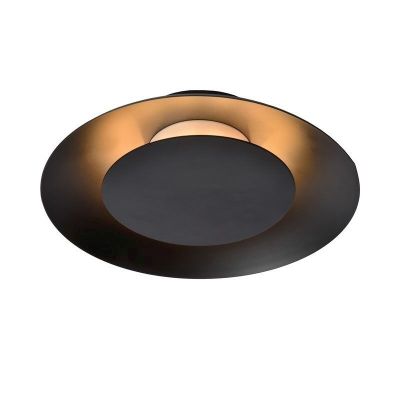 Fekete fém plafon lámpa, Foskal, 6 W, 2700 K LED