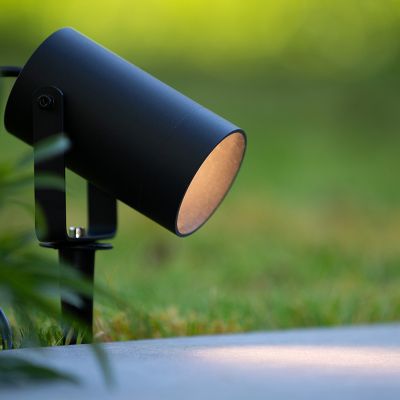 Fekete alumínium földbe szúrható lámpa, Taylor, IP44