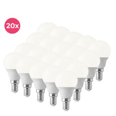 20 darabos Lasco E14 LED gömbizzó, meleg fehér, 5,5 W
