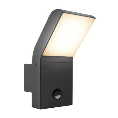 Antracit alumínium mozgásérzékelős kültéri fali lámpa, Andor, 12 W, 4000 K LED, IP54