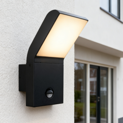 Antracit alumínium mozgásérzékelős kültéri fali lámpa, Andor, 12 W, 4000 K LED, IP54