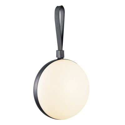 Fekete műanyag kültéri lámpa, Bring, 1,5 W, 2700 K LED, IP54, kapcsolóval