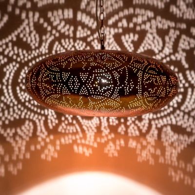 Filigrán függőlámpa réz, Zina