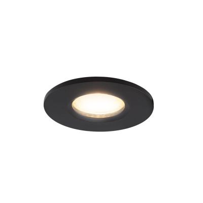 Fekete alumínium mini beépíthető spotlámpa, Philomena, 3,4 W, 3000 K LED, IP44