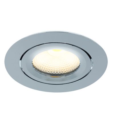Króm alumínium beépíthető spotlámpa, Wimke, 5 W, 2700 K LED, IP44