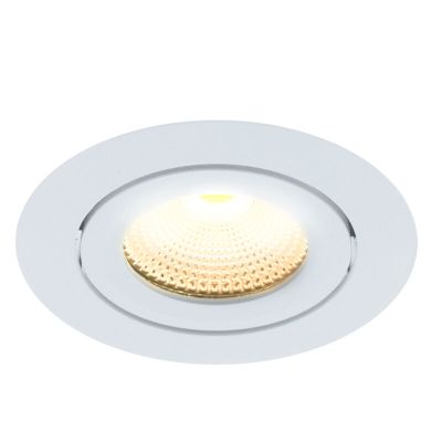 Fehér alumínium beépíthető spotlámpa, Wimke, 5 W, 2700 K LED, IP44